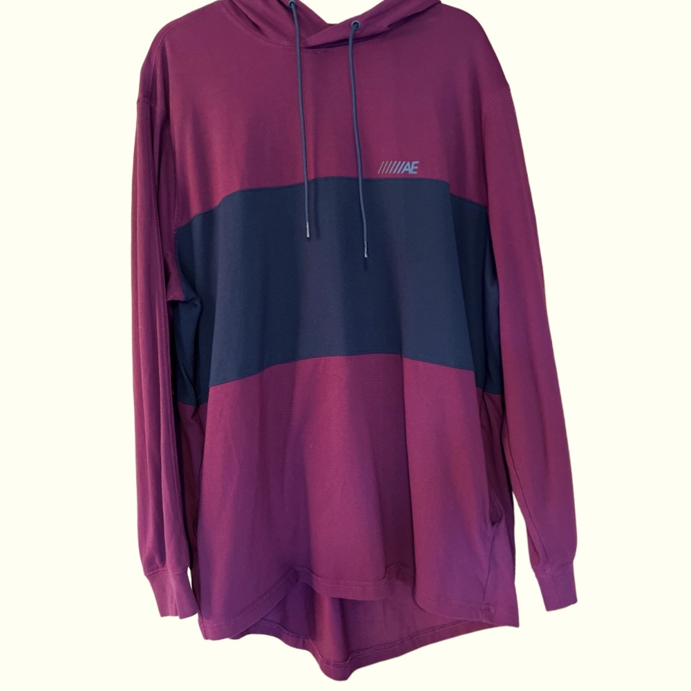 American Eagle Hooded long Sleeve Shirt